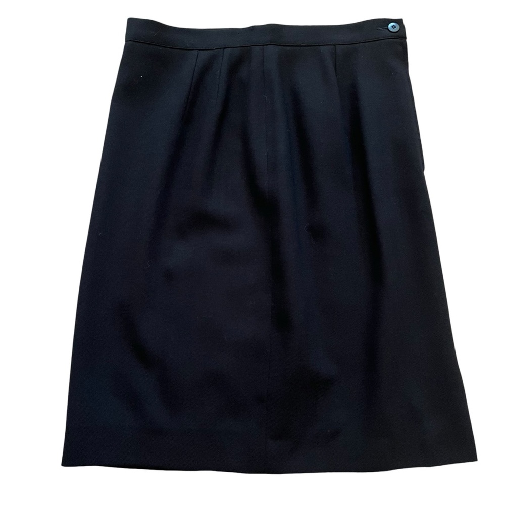 Giorgio Armani for Bergdorf Goodman Vintage, Black Wool Skirt 10